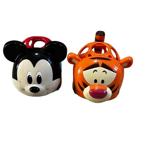 Disney Oball Mickey Mouse & Pooh's Tigger Set of 2 Go Grippers Baby Cars Toys - Picture 1 of 3